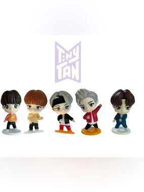 TINY TAN X BTS BUNDLE SUGA JIMIN V RM FIGURINE MCDONALDS HAPPY MEAL TOY